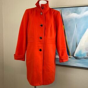 Orange Winter Overcoat Single breasted NWOT Size 1X